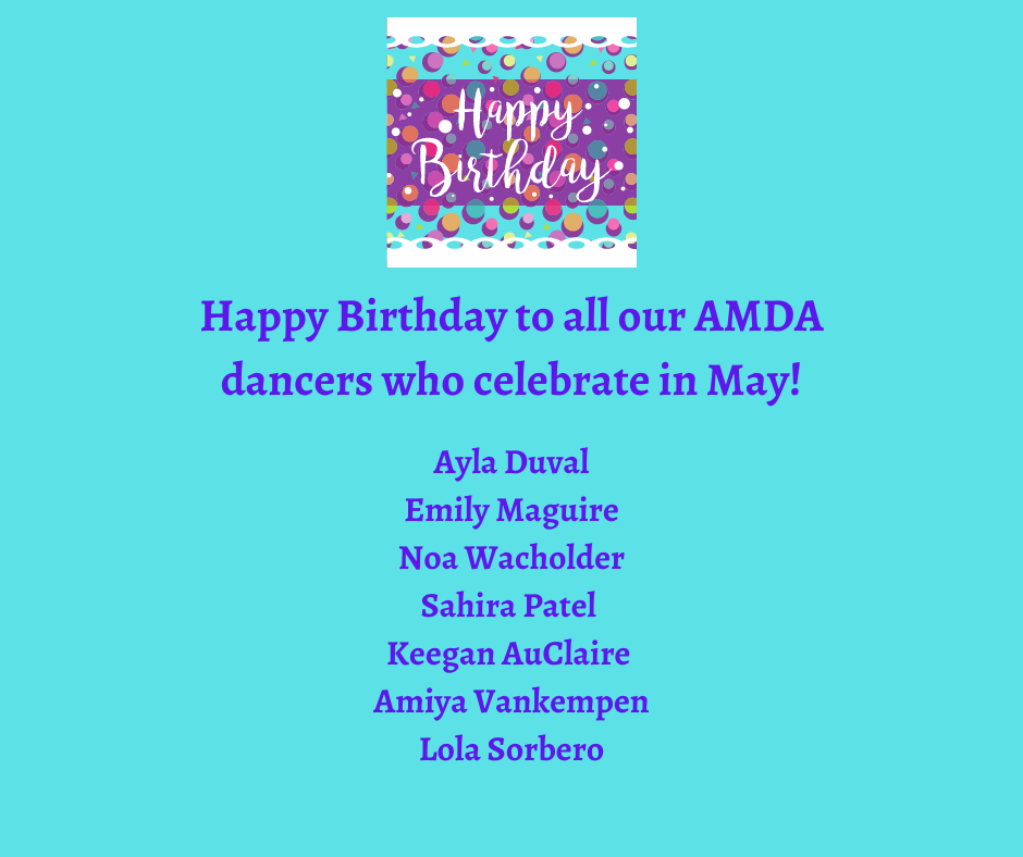 Happy Birthday to our dancers celebrating this month!