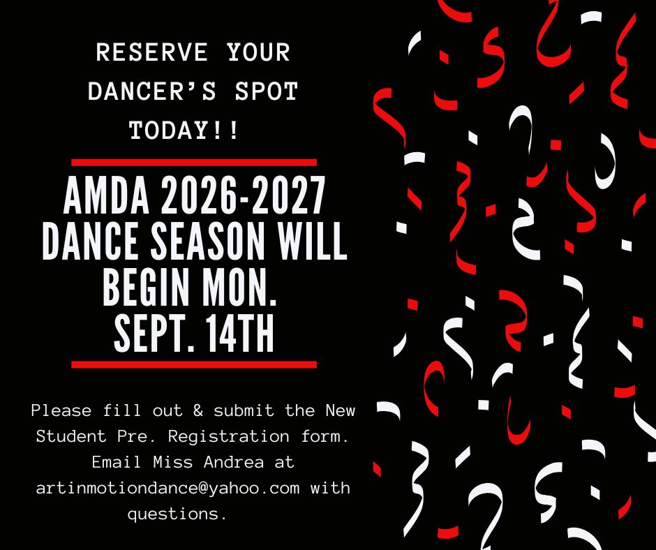 26-27 Dance Season PreRegistration